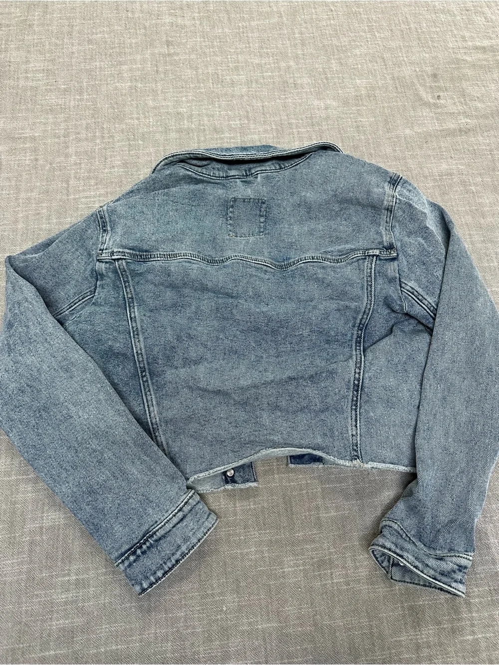 Hollister Light Blue Cropped Denim Jacket